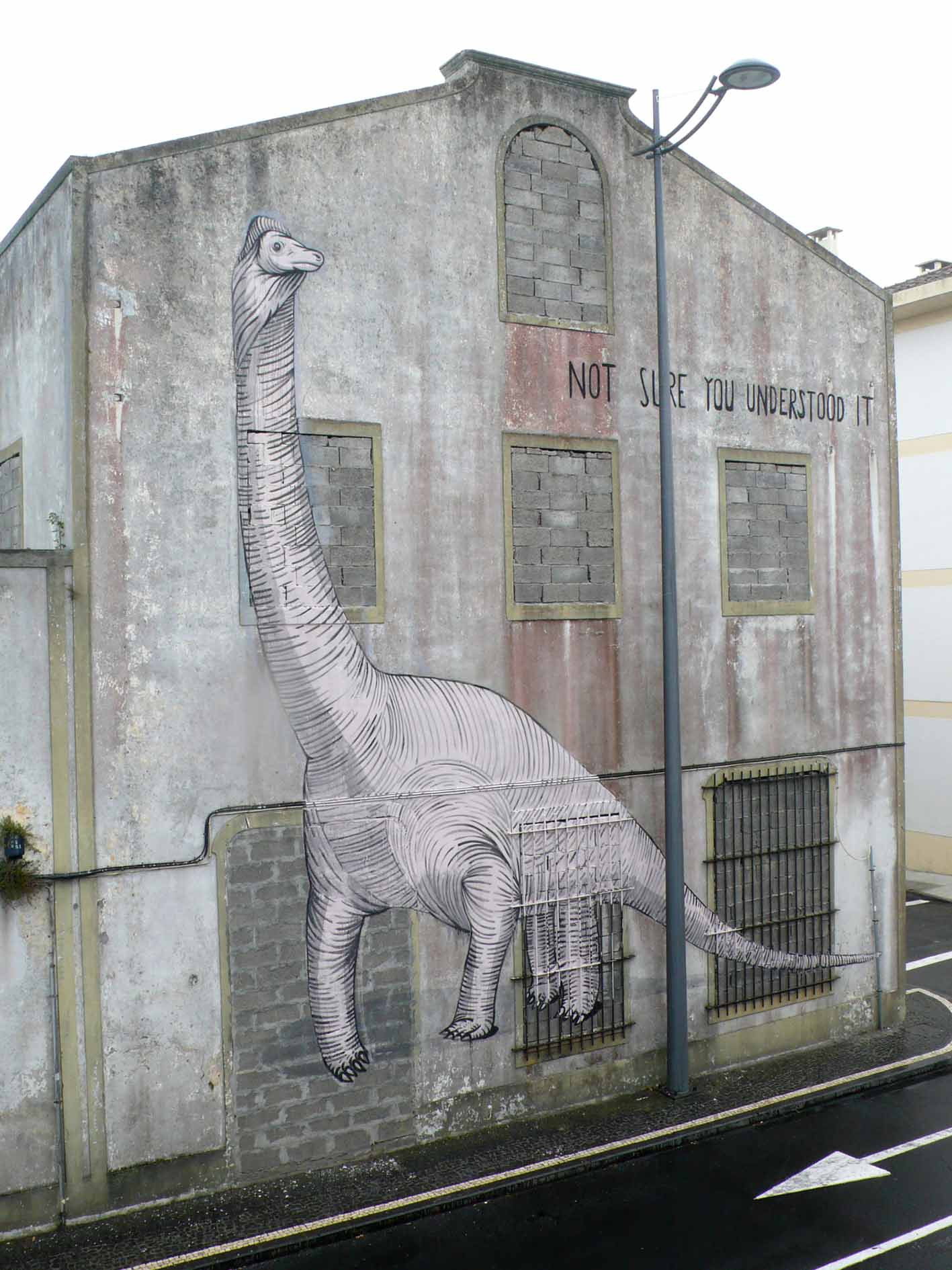 Граффити динозавр